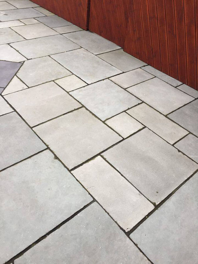 Close up Flagstone driveway